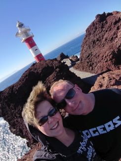 Leuchtturm Teno Teneriffa Wir am Leuchtturm Teno