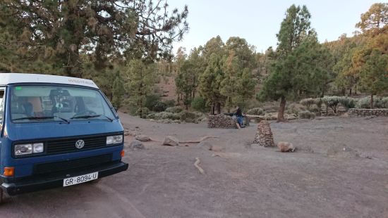 Stellplatz in der Nähe vom Teide Stellplatz im Hochland
